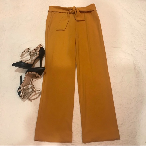 🌻20% OFF HONEY MUSTARD WIDE LEG PULL-ON PANT - Picture 2 of 7